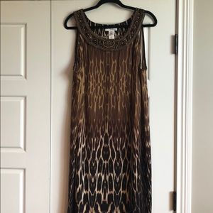 Animal print sleeveless dress